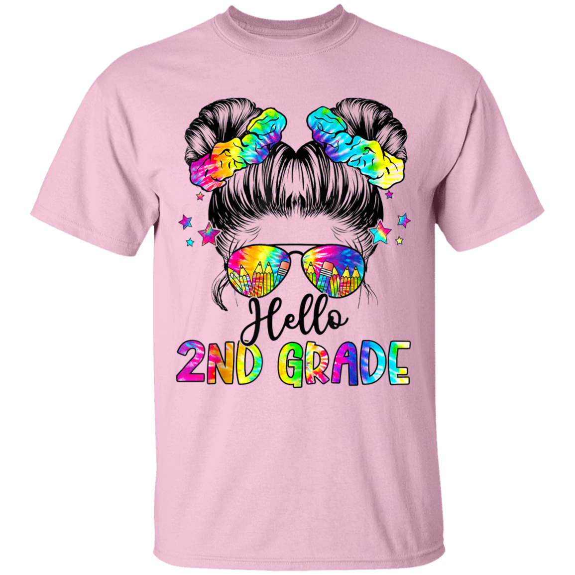 Messy Bun 2nd Grade Back To School T-Shirt
