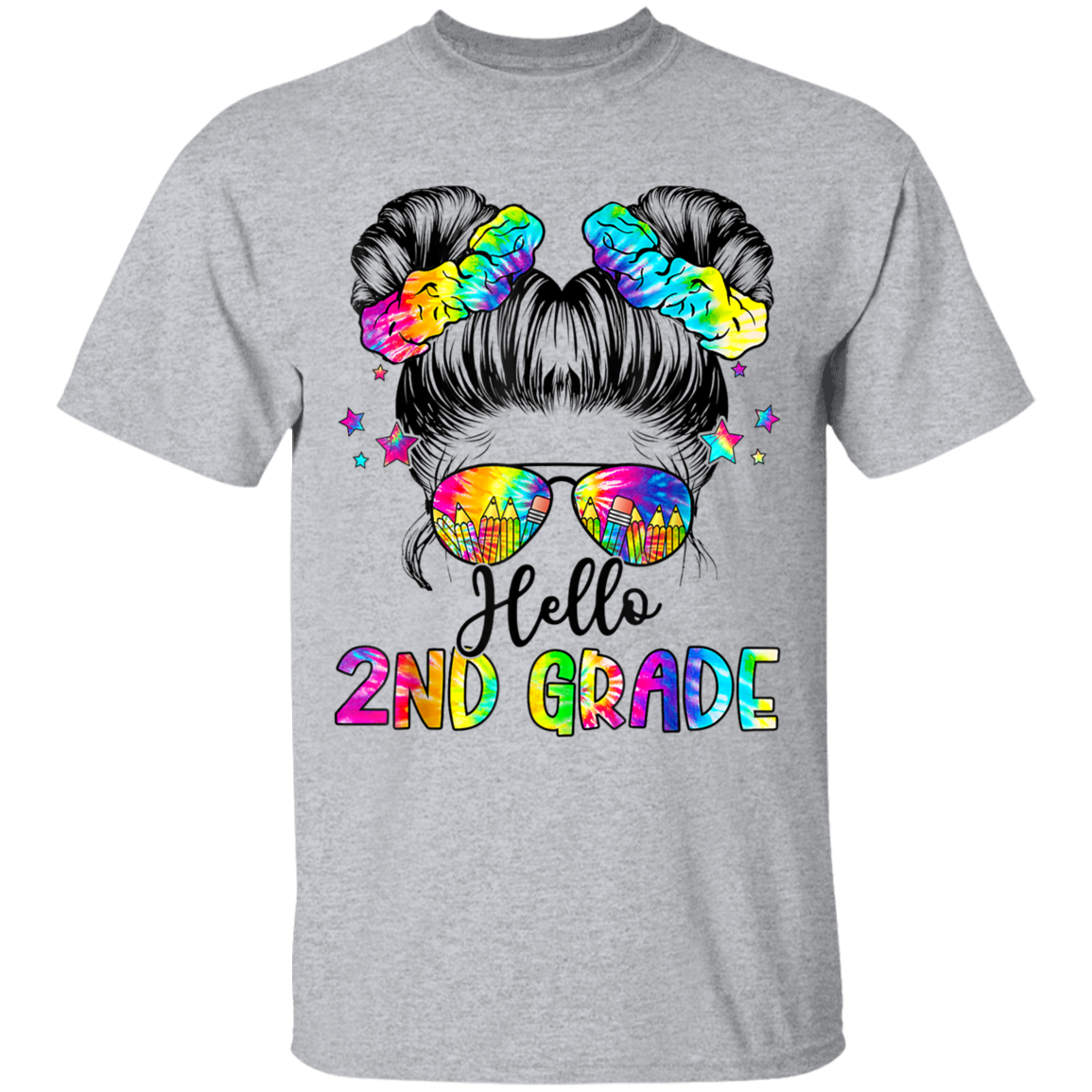 Messy Bun 2nd Grade Back To School T-Shirt