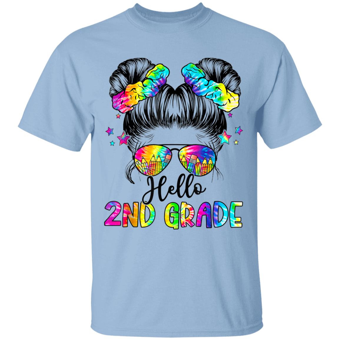 Messy Bun 2nd Grade Back To School T-Shirt