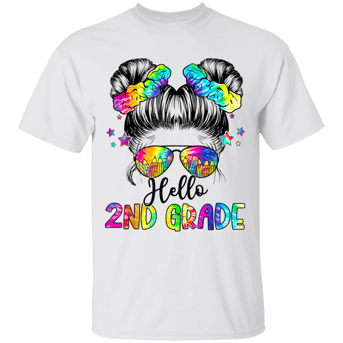 Messy Bun 2nd Grade Back To School T-Shirt