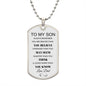 To My Son | Dog Tag | Braver Than You Think | Silver