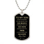 To My Son | Dog Tag | Braver Than You Think | Black