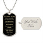To My Son | Dog Tag | Braver Than You Think | Black