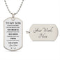 To My Son | Dog Tag | Braver Than You Think | Silver