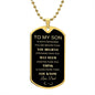 To My Son | Dog Tag | Braver Than You Think | Black