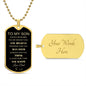 To My Son | Dog Tag | Braver Than You Think | Black