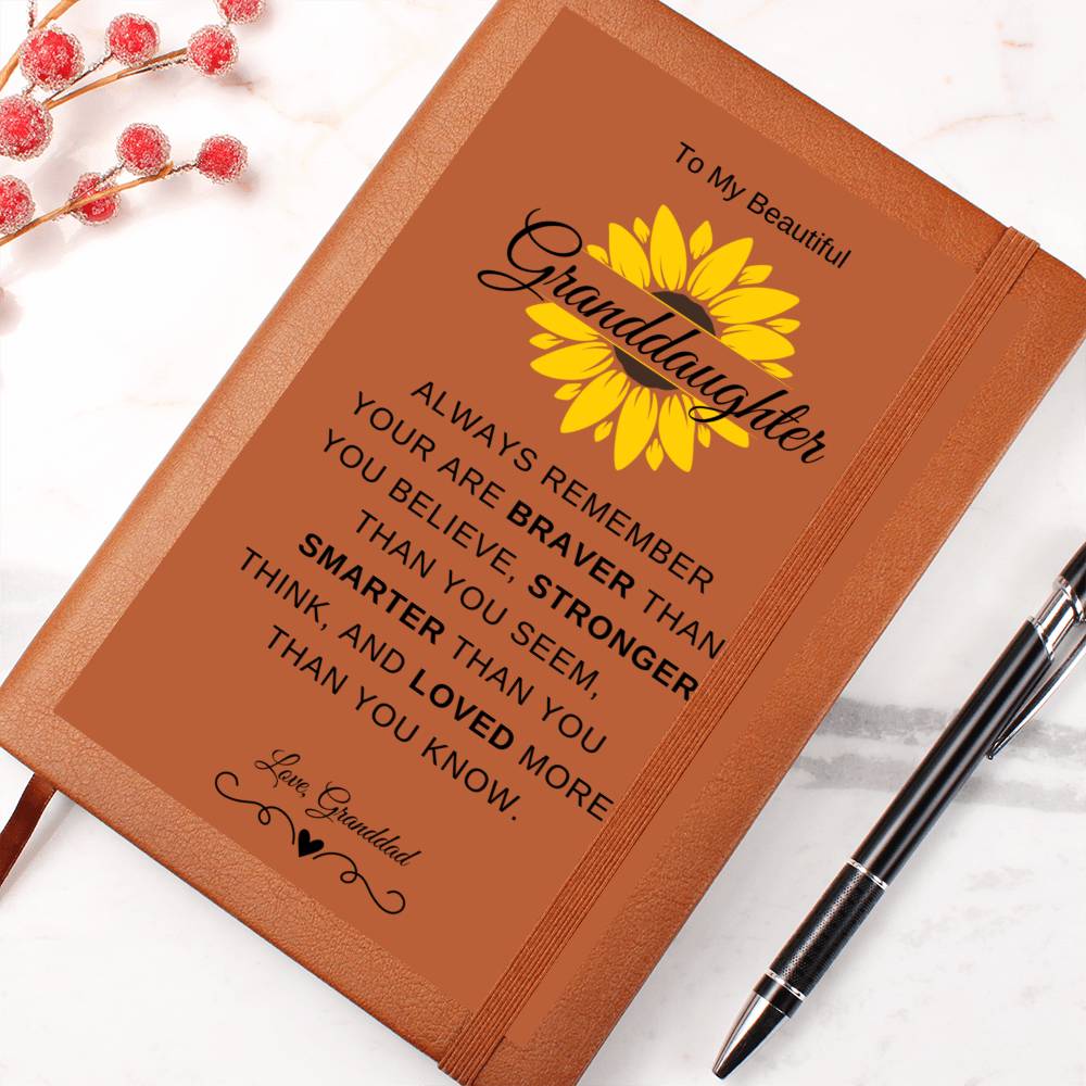 To My Beautiful Granddaughter Journal Love Granddad