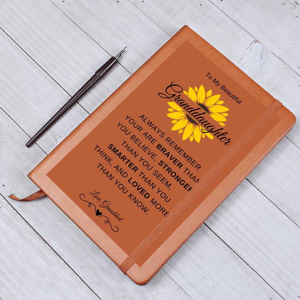 To My Beautiful Granddaughter Journal Love Granddad