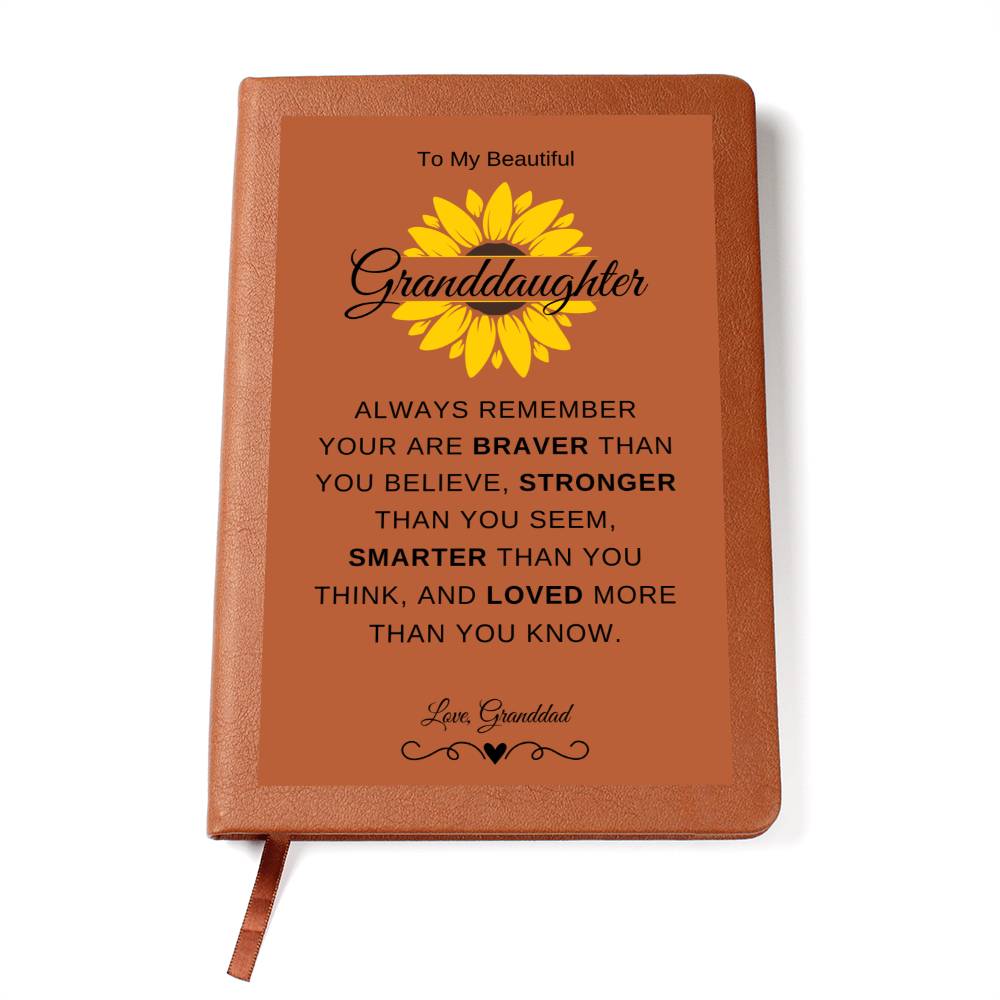 To My Beautiful Granddaughter Journal Love Granddad