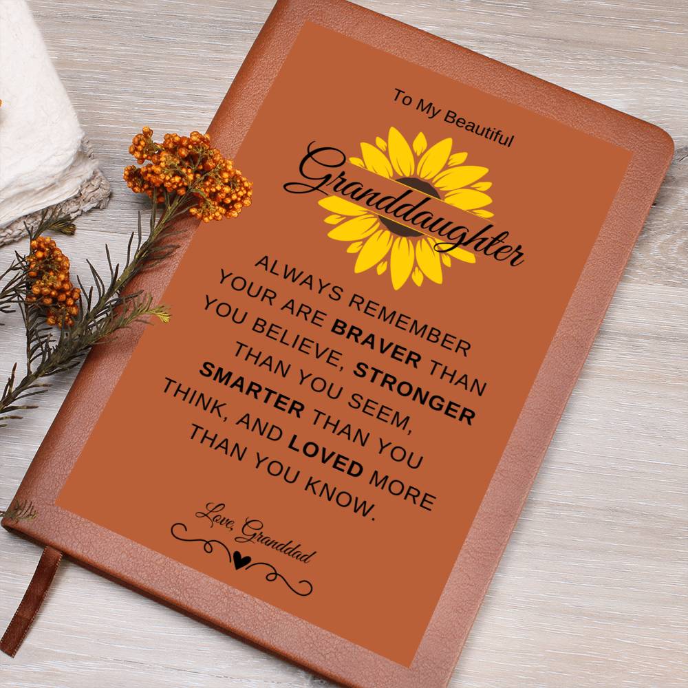To My Beautiful Granddaughter Journal Love Granddad