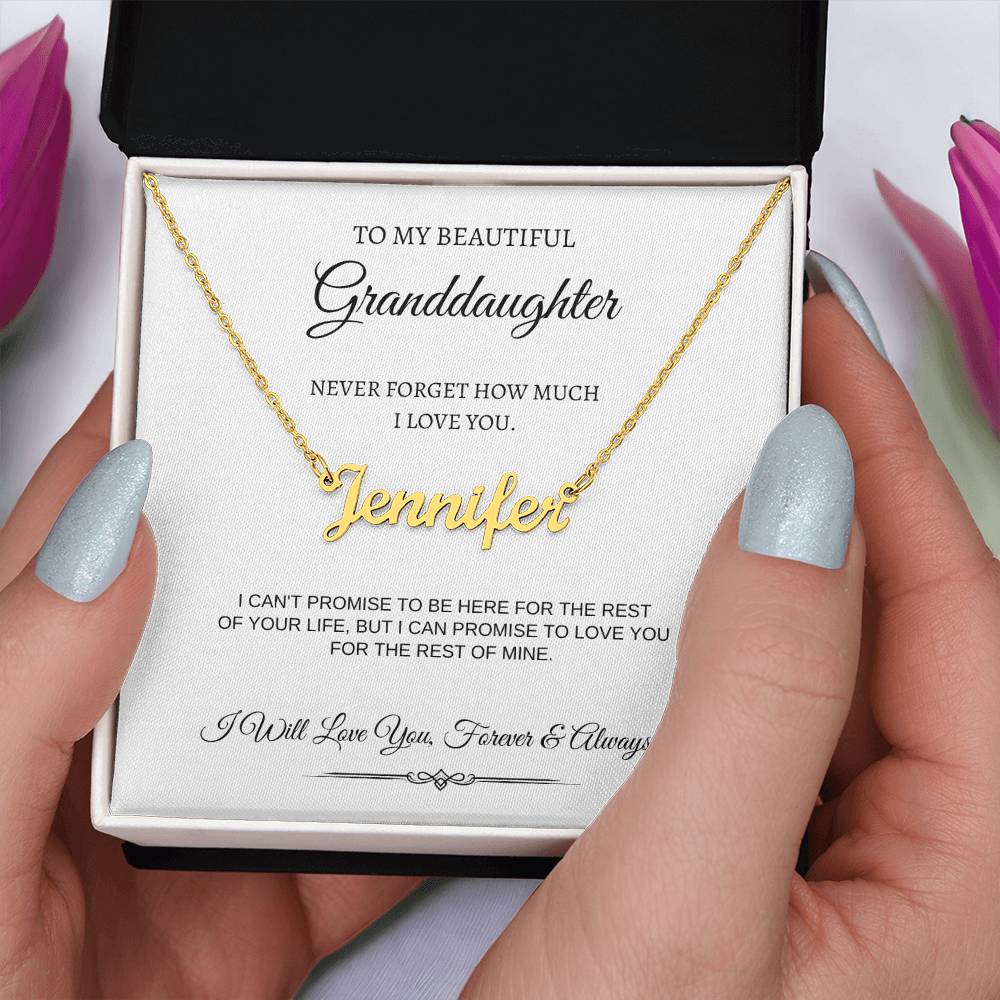 To My Beautiful Granddaughter | Name Necklace