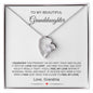 To My Beautiful Granddaughter | Love Grandma | Forever Love Necklace