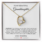 To My Beautiful Granddaughter | Love Grandma | Forever Love Necklace