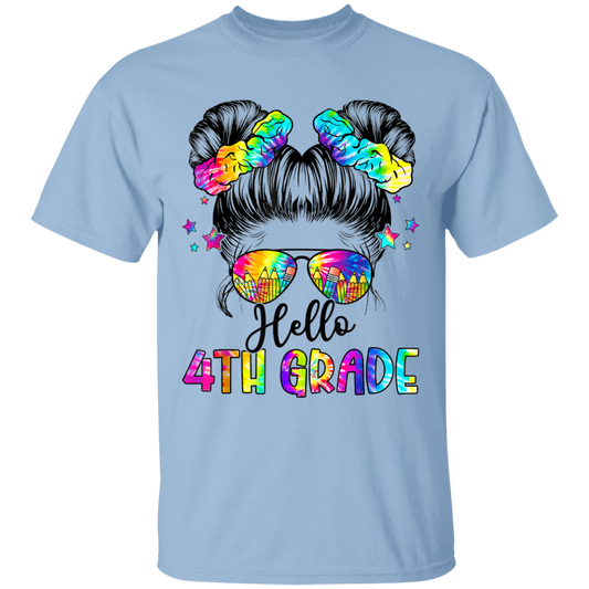 Messy Bun 4th Grade  Back To School T-Shirt