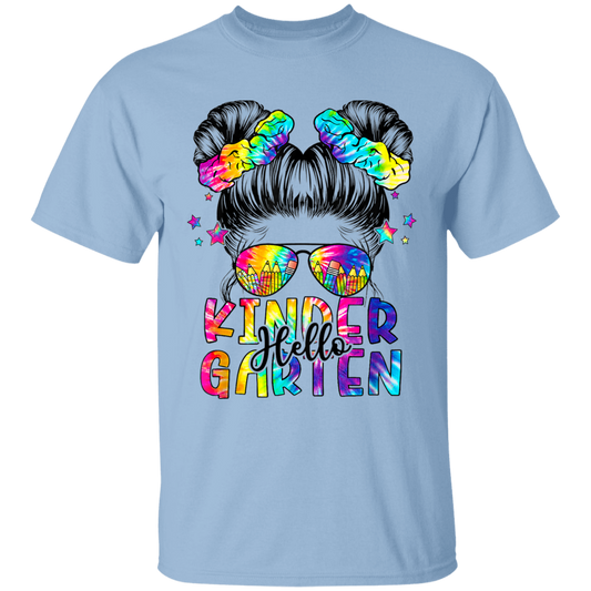 Messy Bun Kindergarten Back To School T-Shirt