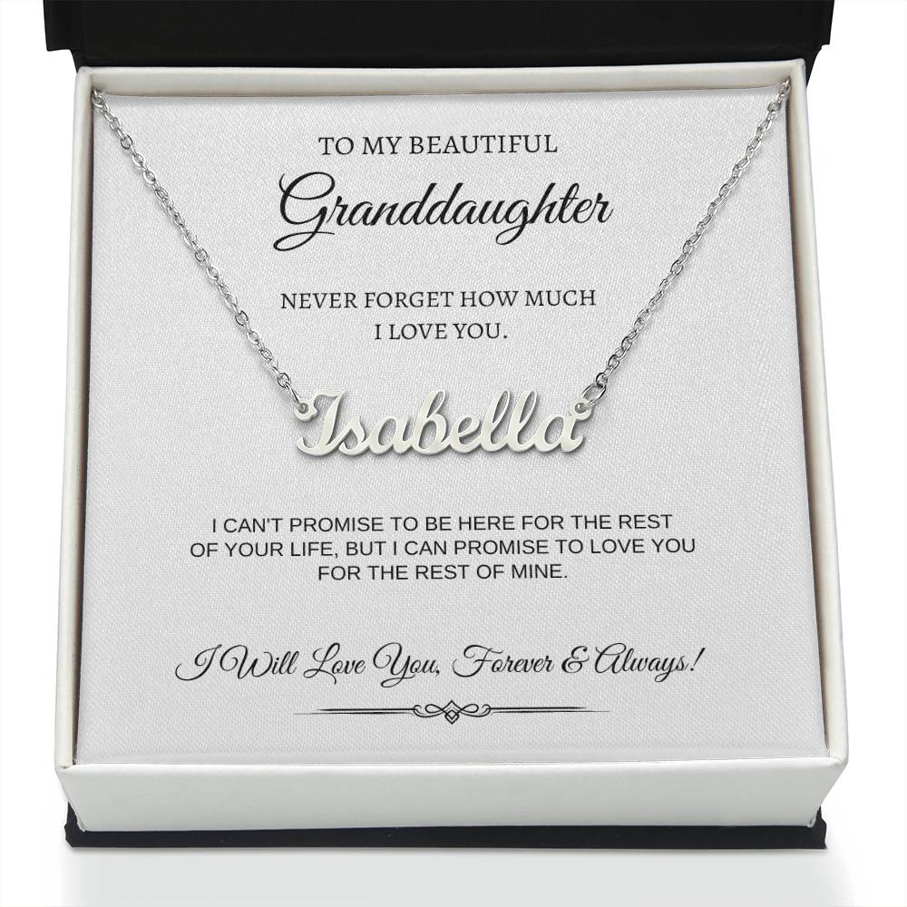 To My Beautiful Granddaughter | Name Necklace