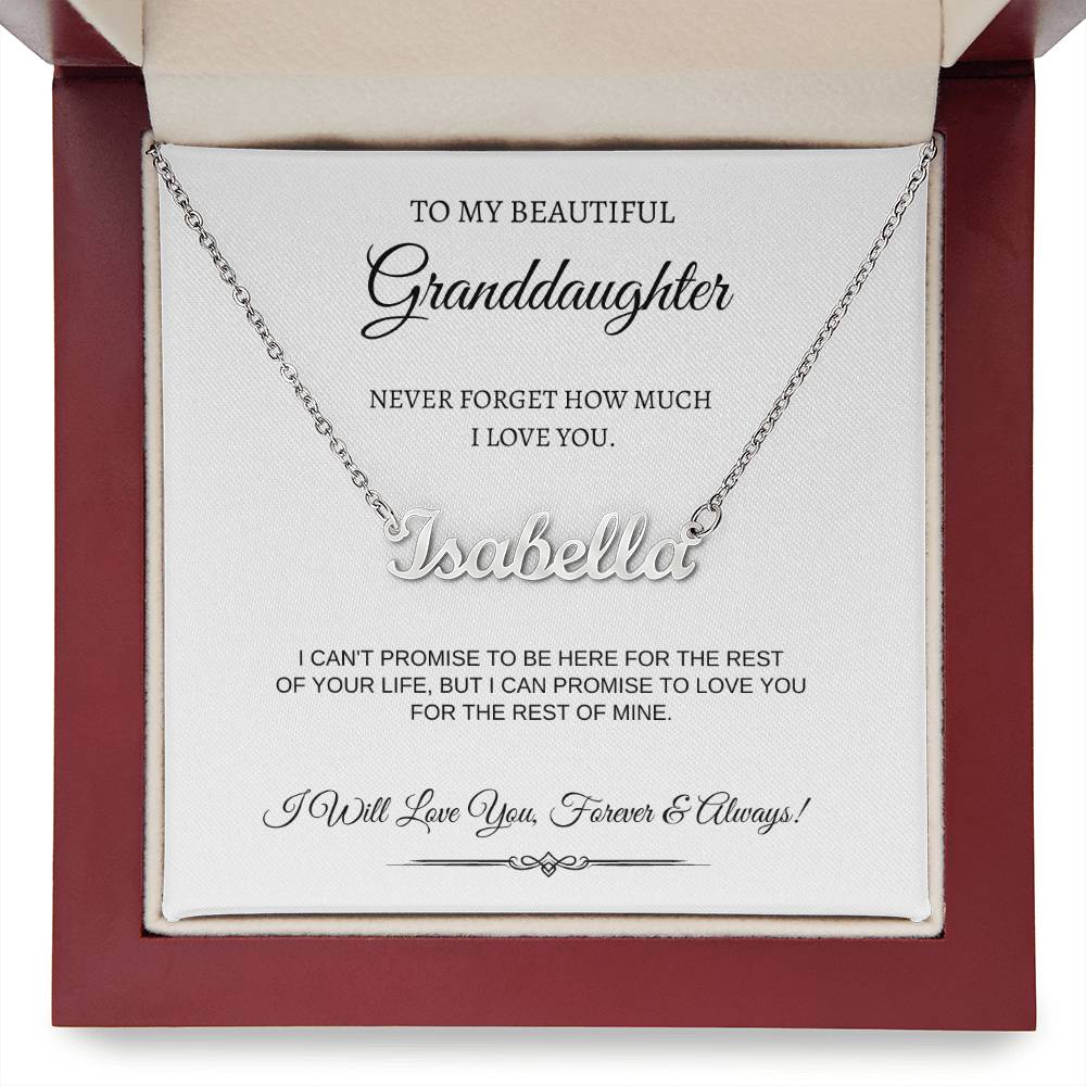 To My Beautiful Granddaughter | Name Necklace