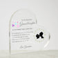 To My Beautiful Granddaughter | Heart Acrylic | Love Grandma