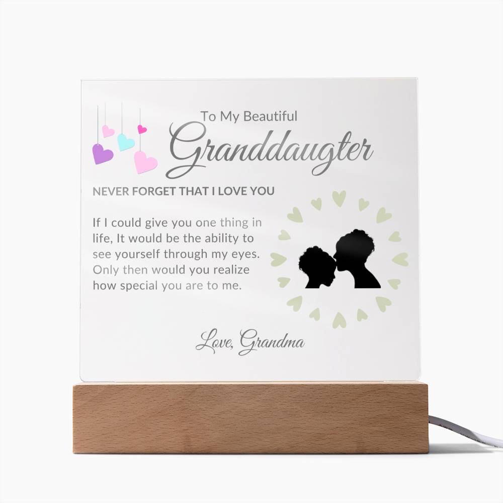 To My Beautiful Granddaughter | Square Acrylic | Love Grandma